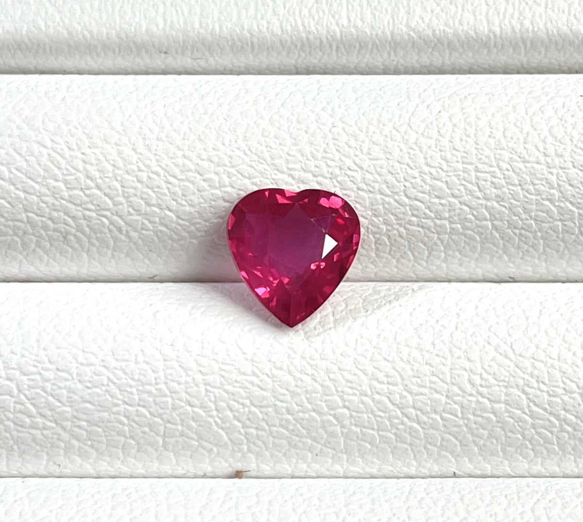 100% Natural Mozambique Ruby No Heat 1.26 Carat Heart Shape Reddish Pink Color July Birthstone for Making a Ring
