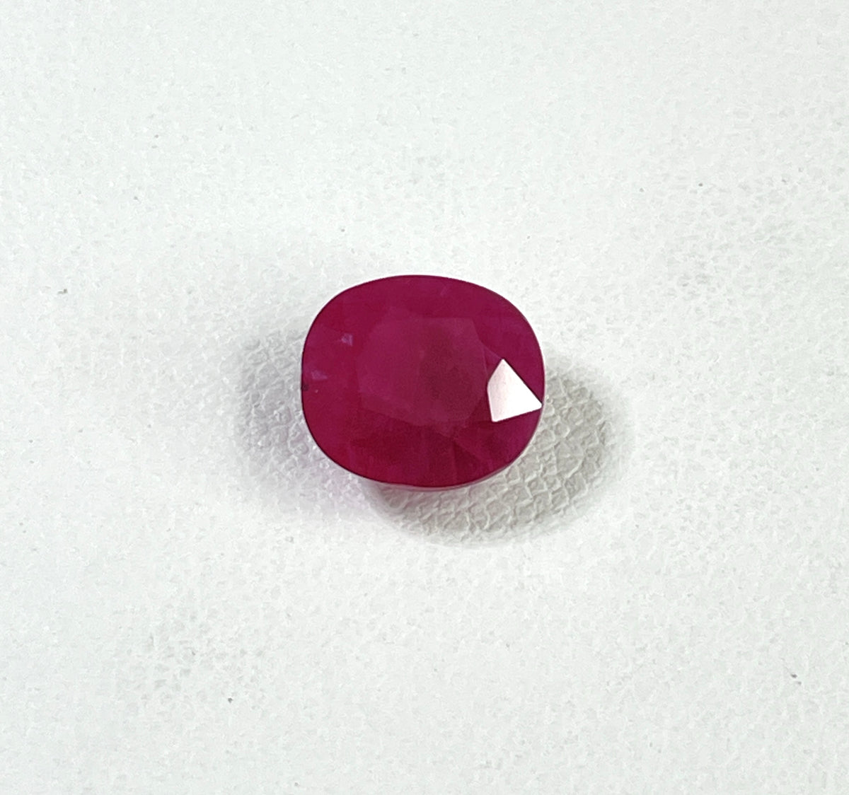 Fine Quality Natural Ruby Burma Heated 3.69 Carat Cushion Cut Reddish Pink Color July Birthstone for Jewelry Making