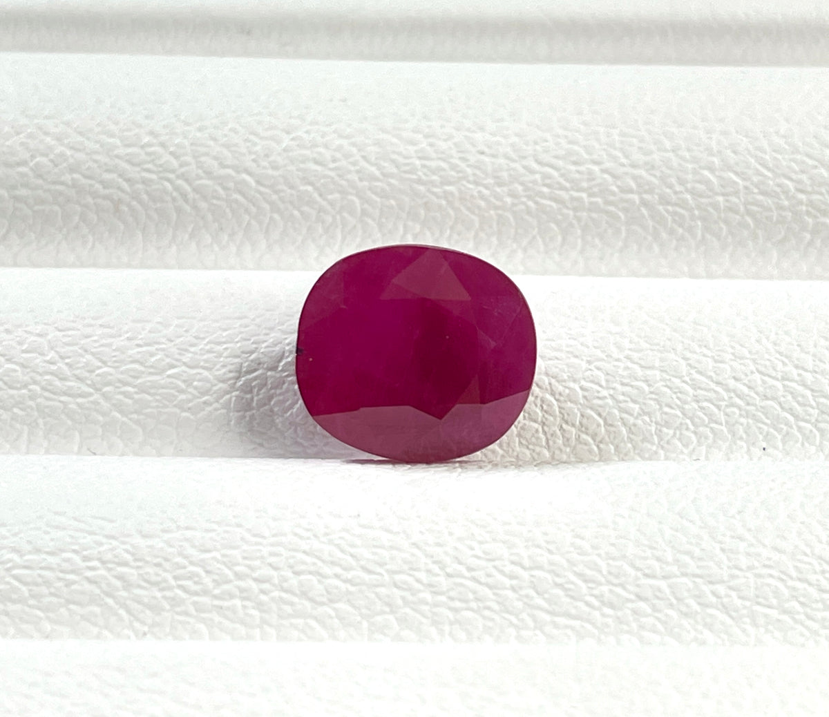 Fine Quality Natural Ruby Burma Heated 3.69 Carat Cushion Cut Reddish Pink Color July Birthstone for Jewelry Making
