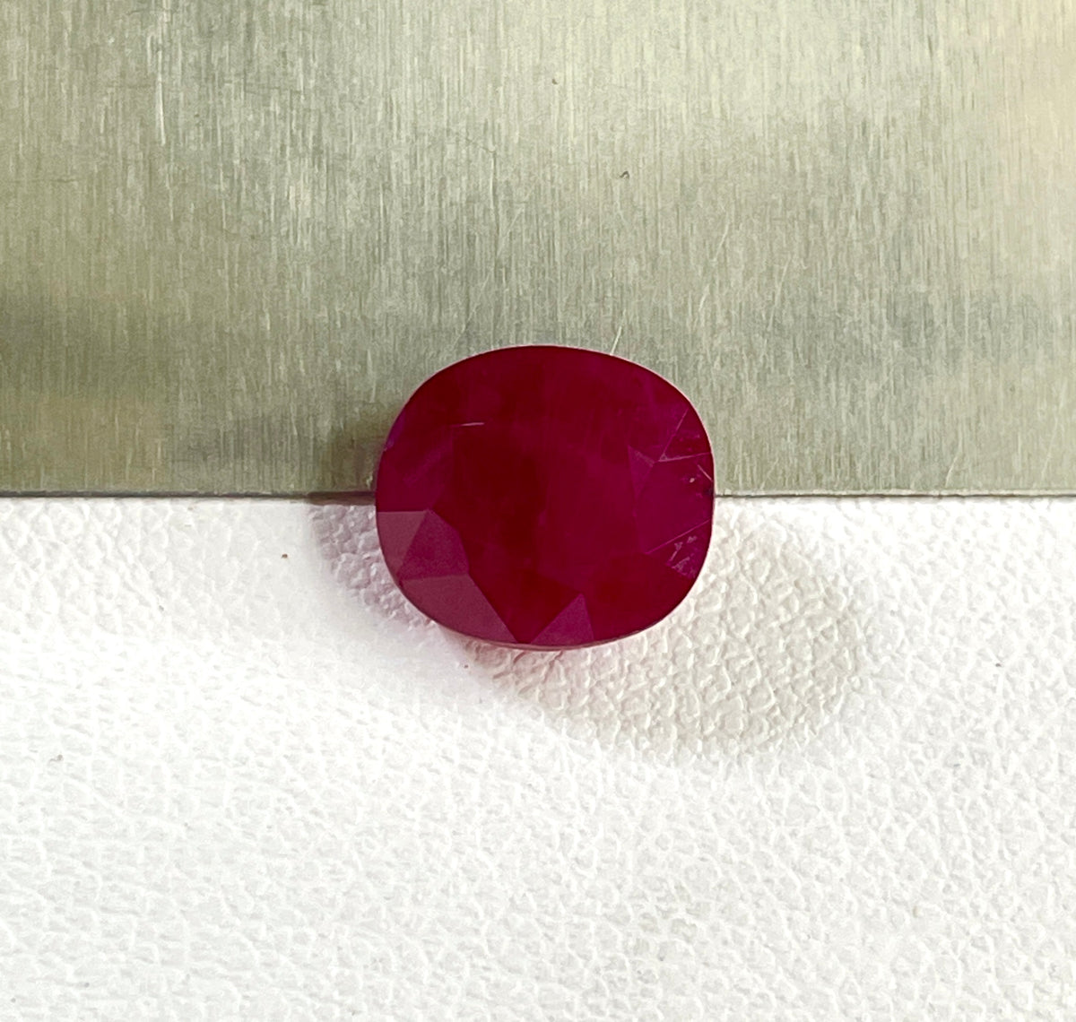 Fine Quality Natural Ruby Burma Heated 3.69 Carat Cushion Cut Reddish Pink Color July Birthstone for Jewelry Making