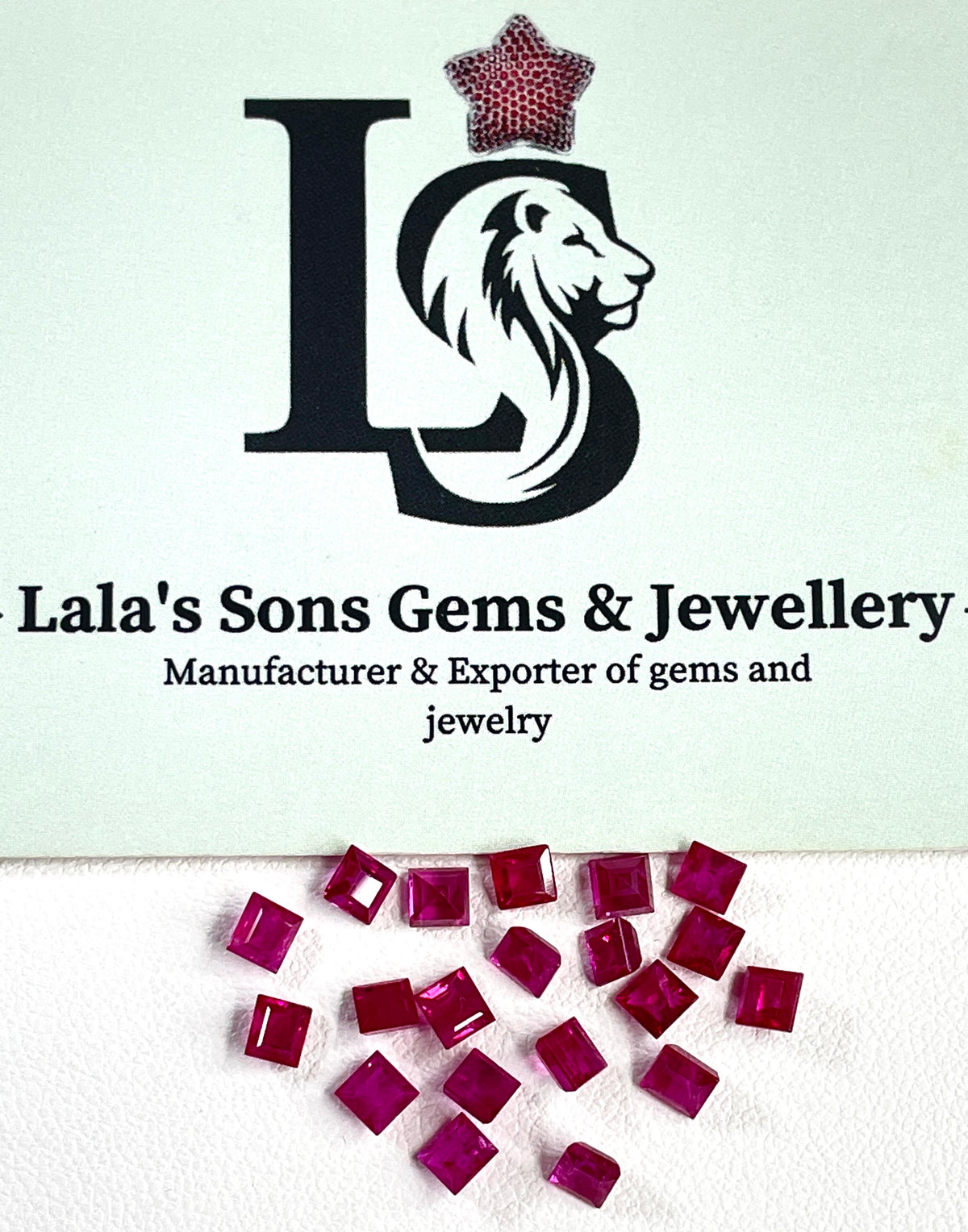 High-Quality Natural Burma Ruby Reddish Pink Color 3.0-3.5mm Square Cut Heated Loose Gemstones for Making Jewellery