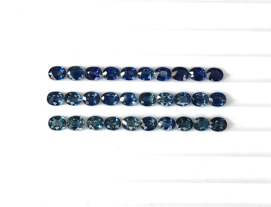 5x4 Mm Natural Blue Sapphire Cut Stone Blue Sapphire Faceted Cut Stone Blue Sapphire Gemstone Oval Shape Loose Gemstone Wholesale Price