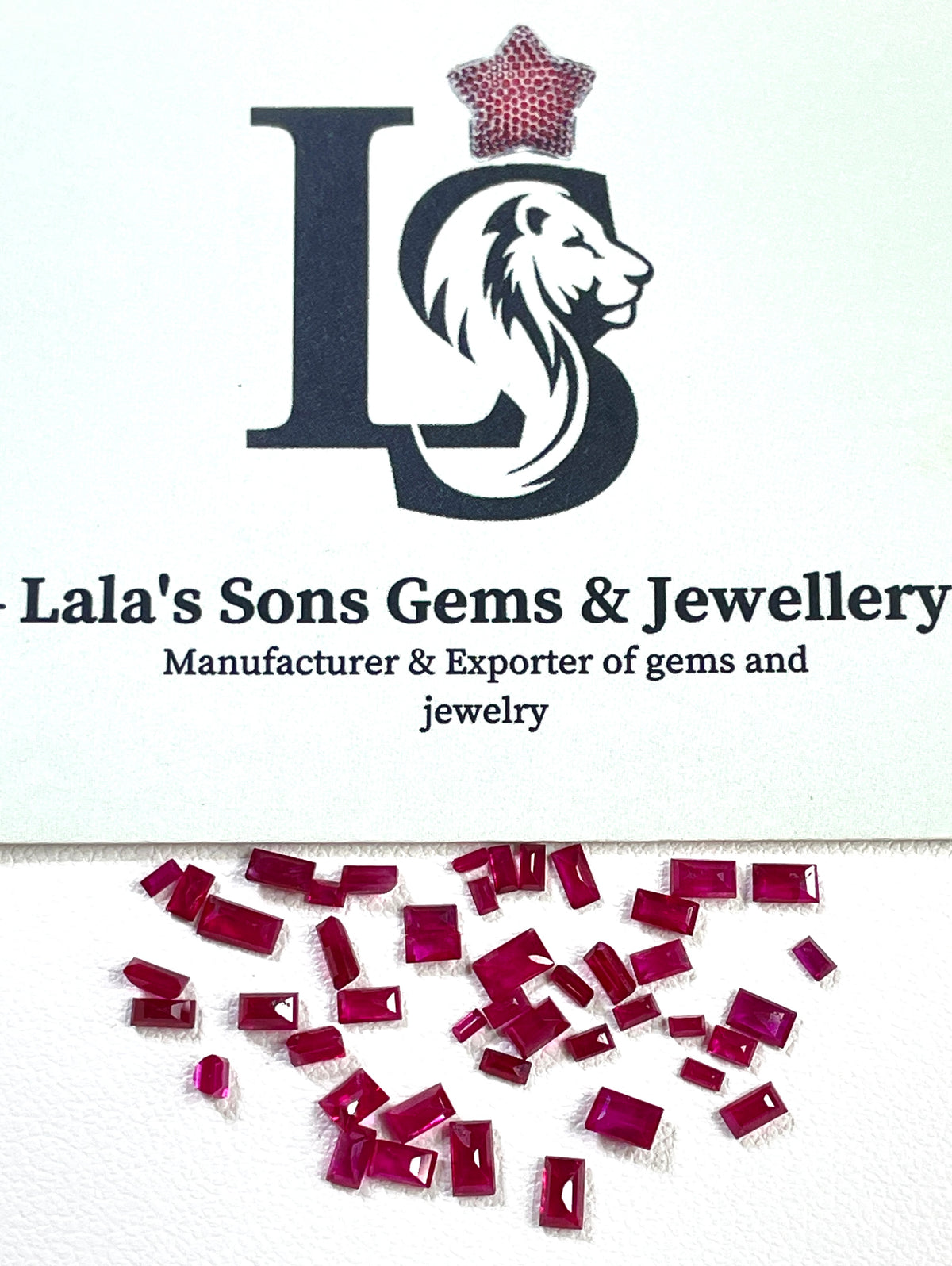 Best Quality Natural Burma Ruby Mix Size Baguette Cut Pinkish Red Color Heated Loose Gemstones for Making Jewelry