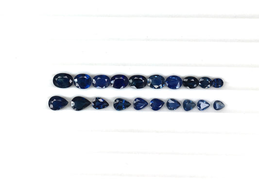 6x4mm Natural Blue Sapphire Oval Shape Faceted Cut Loose Stones, Calibrated Fine Cut Stones for Jewellery making
