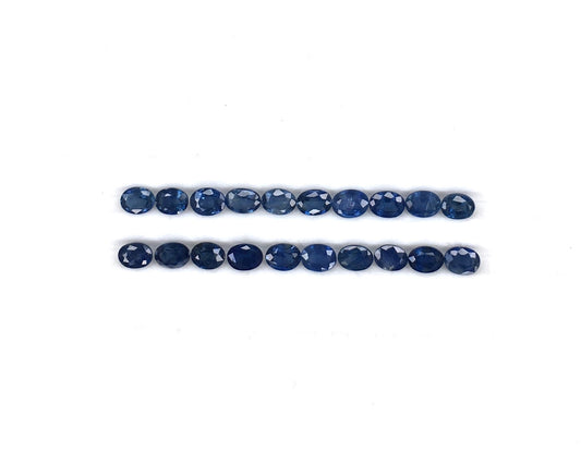 100% Natural Blue Sapphire Calibration Size 4x3 mm Heated Oval Cut Blue Color Stone September Birthstone Loose Gemstones for Jewelry Sets