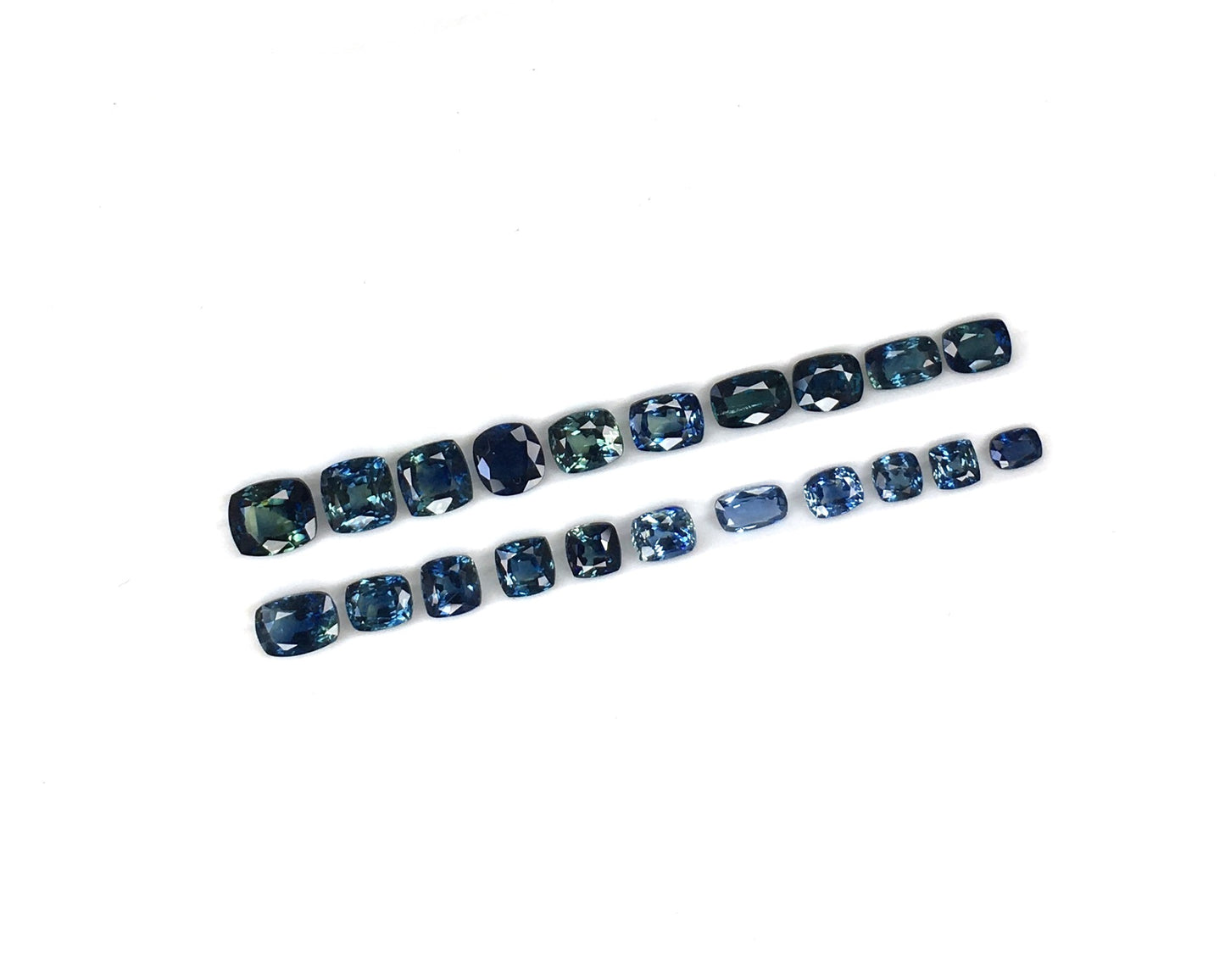 100% Natural Fine Quality Blue Sapphire Heated Cushion Shape Mixed Sizes Faceted Cut Loose Gemstone for Jewelry Making at Best Price