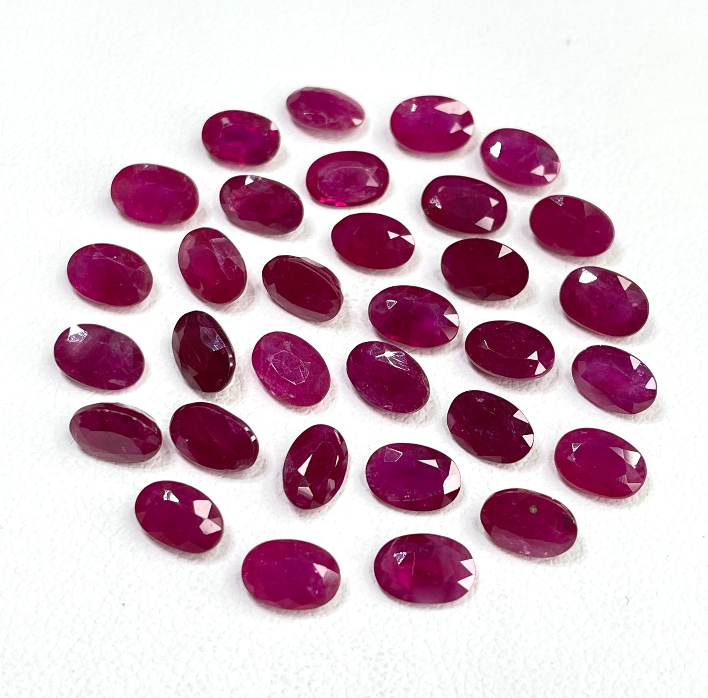 100% Natural Burma Ruby Heated 6x4mm Oval Cut Reddish Pink Color Loose Gemstones for Jewelry Making