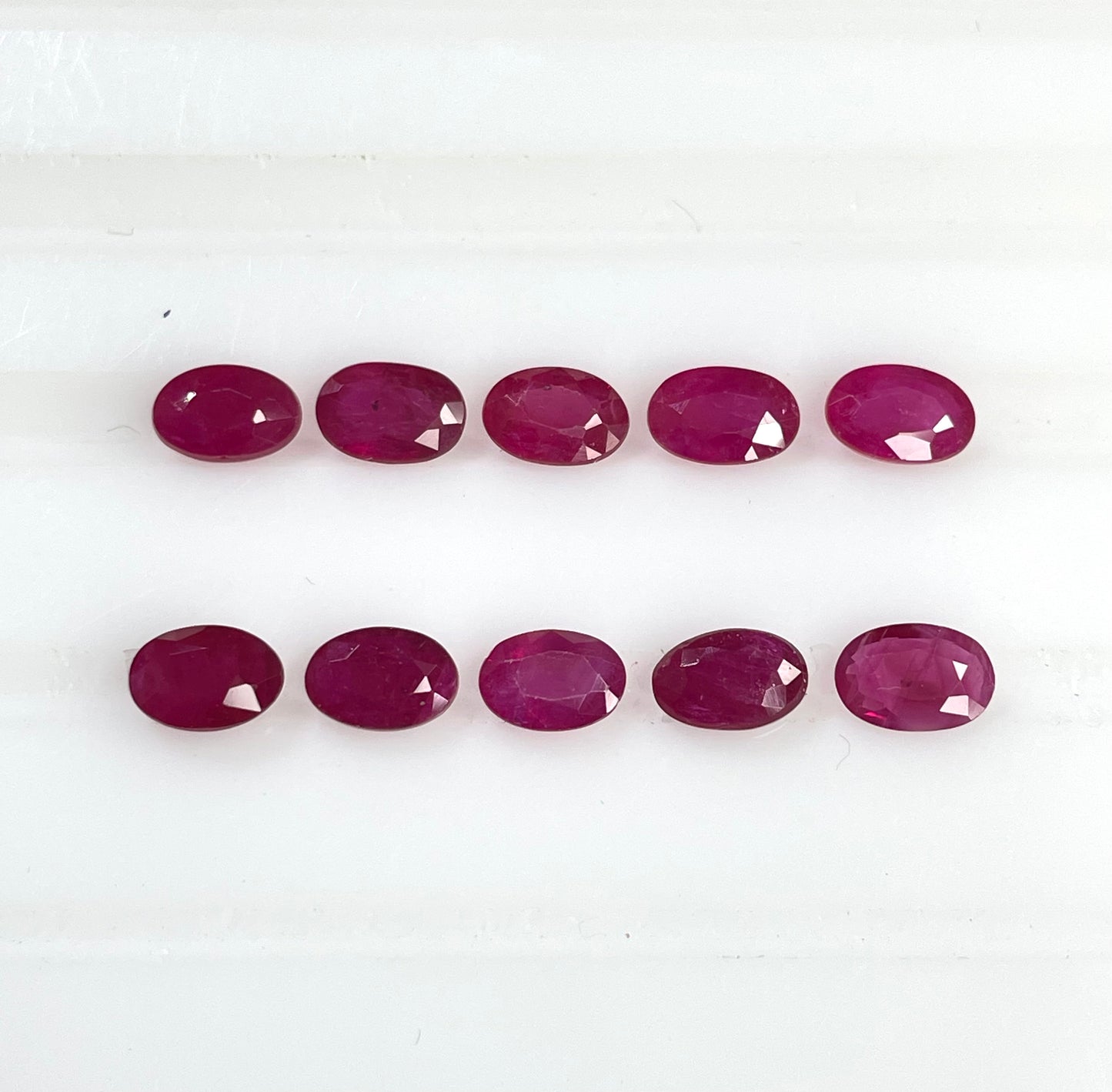 100% Natural Burma Ruby Heated 6x4mm Oval Cut Reddish Pink Color Loose Gemstones for Jewelry Making