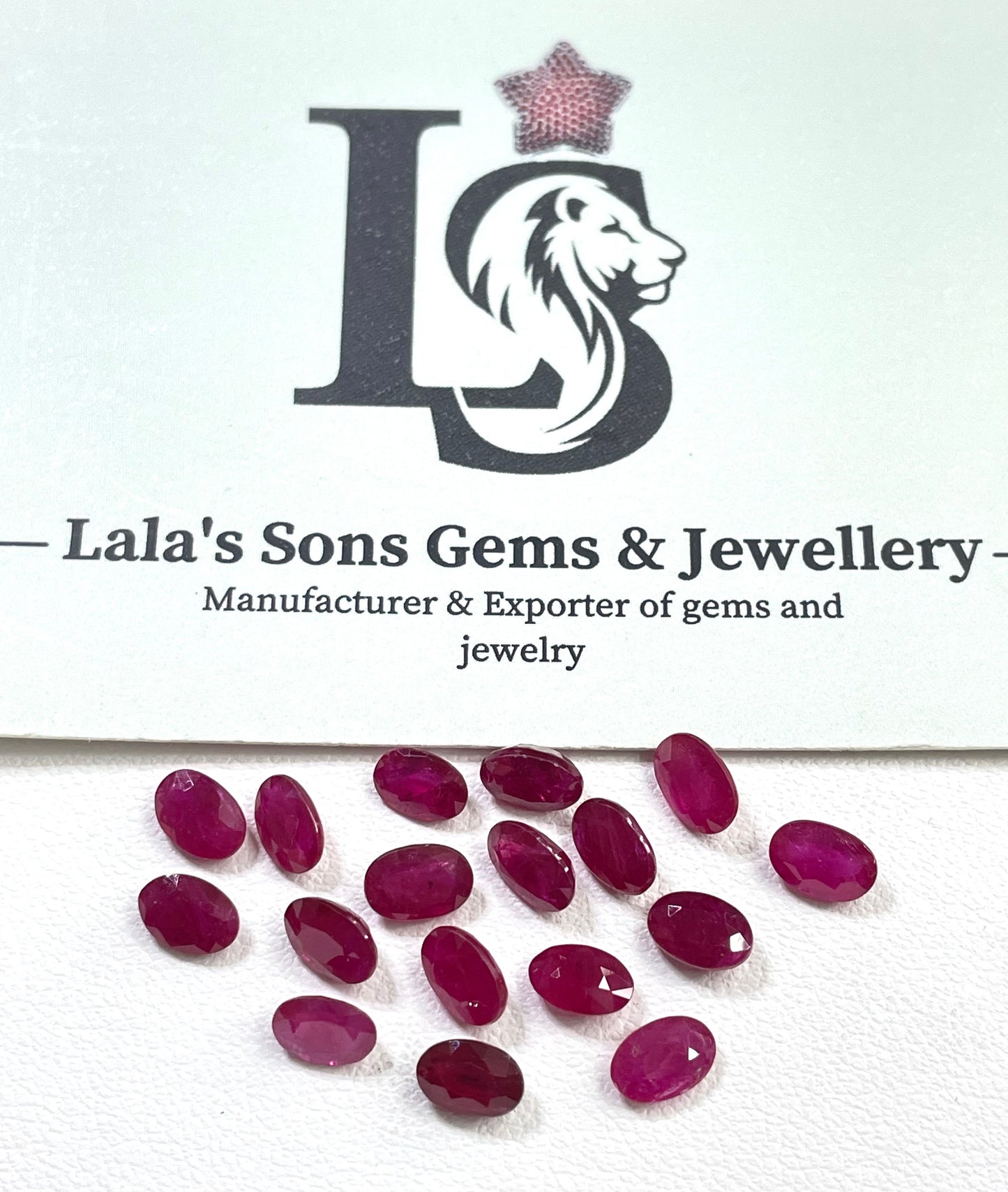 100% Natural Burma Ruby Heated 6x4mm Oval Cut Reddish Pink Color Loose Gemstones for Jewelry Making