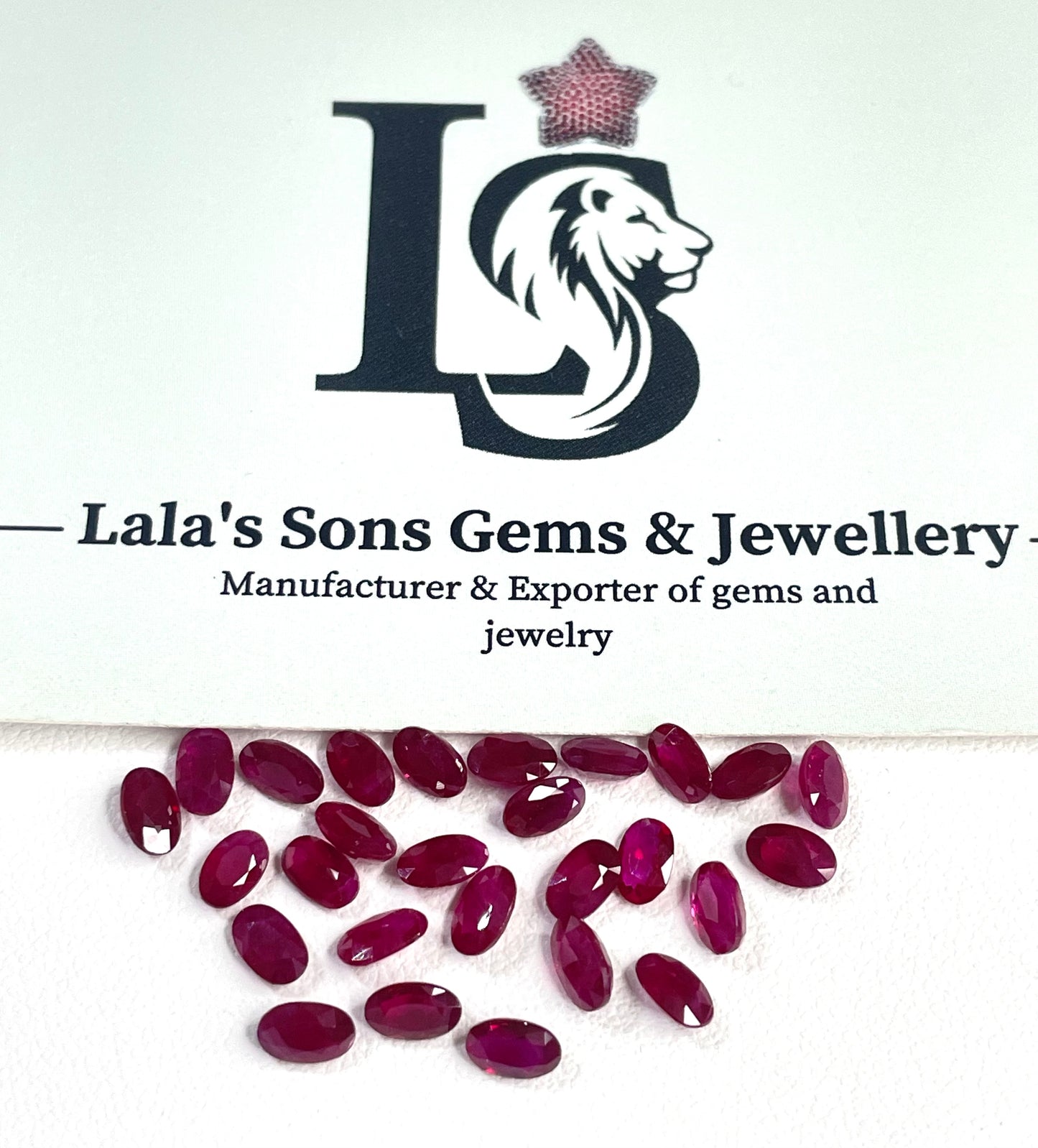 High-Quality Natural Burma Ruby Reddish Pink Color 3x5mm Oval Cut Heated Loose Gemstones for Making Jewellery