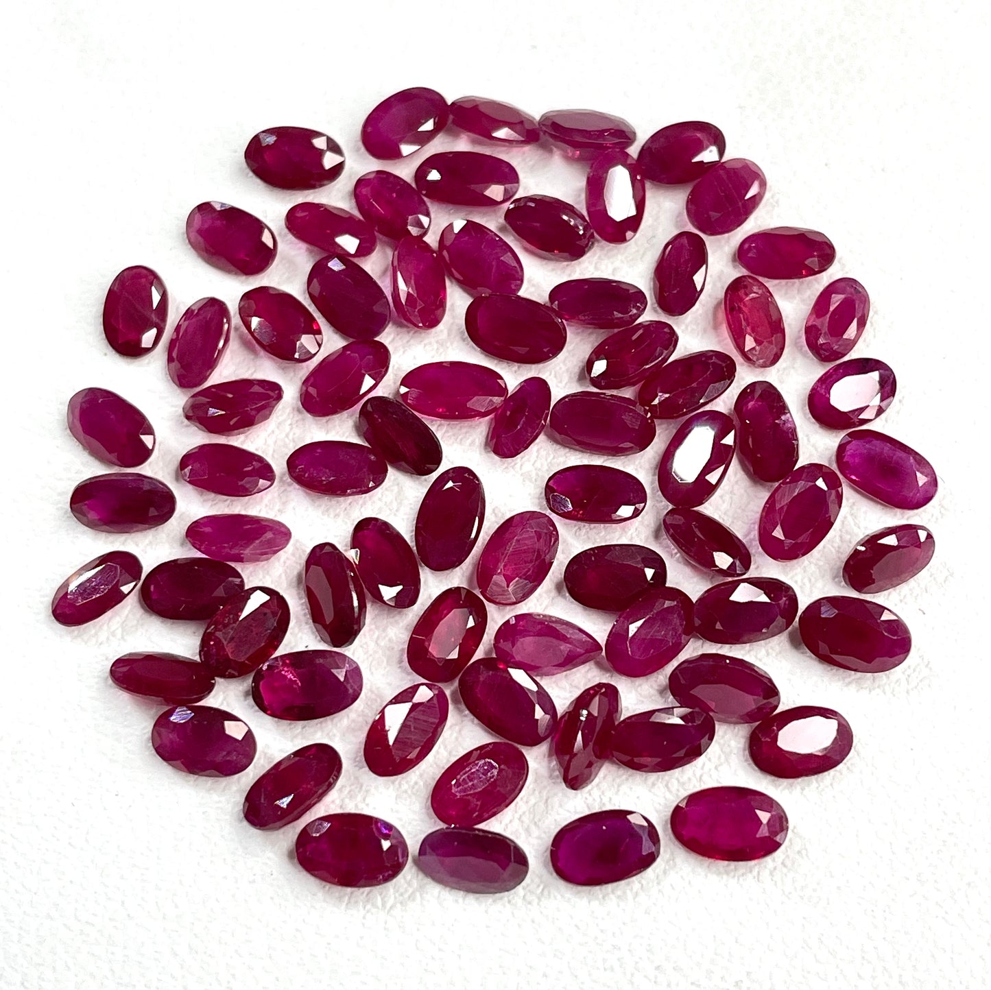 100% Natural Burma Ruby Heated 3x5mm Oval Cut Pigeon Red Color Loose Gemstones for Jewelry Making at Best Price