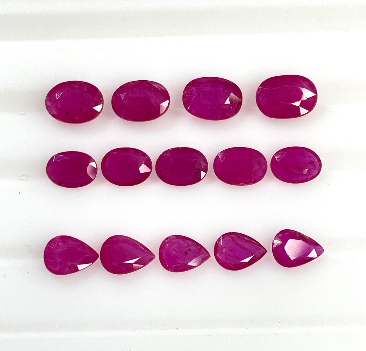 Fine Quality Natural Ruby Mozambique Heated 5x7mm Oval Pear Cut Reddish Pink Color Loose Gemstone for Jewelry Making at Best Price