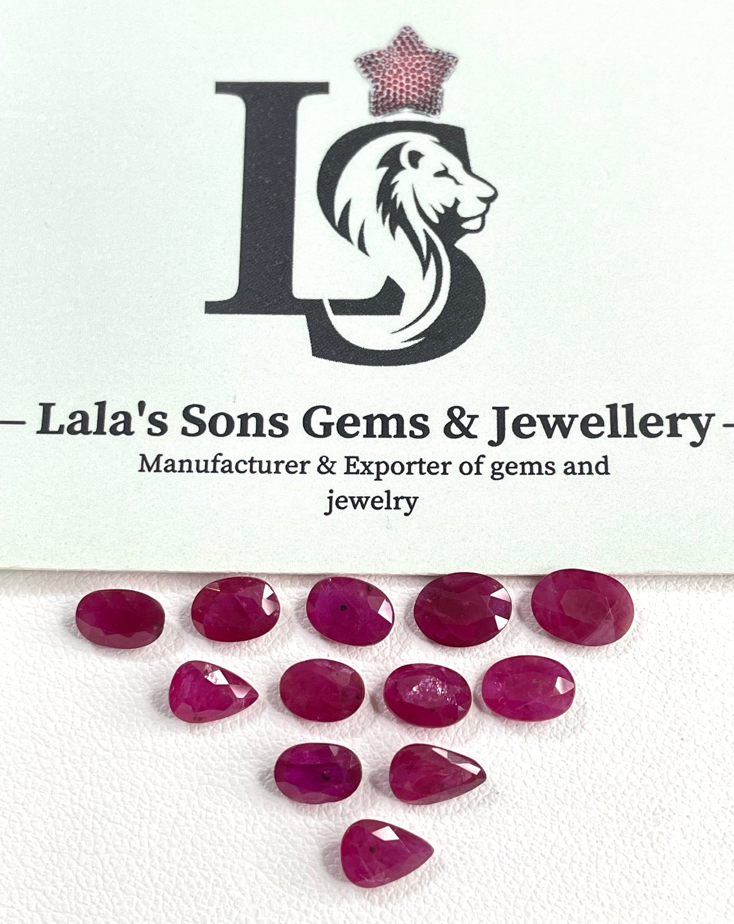 Best Quality Natural Mozambique Ruby 5x7mm Oval Pear Cut Reddish Pink Color Heated Loose Gemstone for Making Bracelets