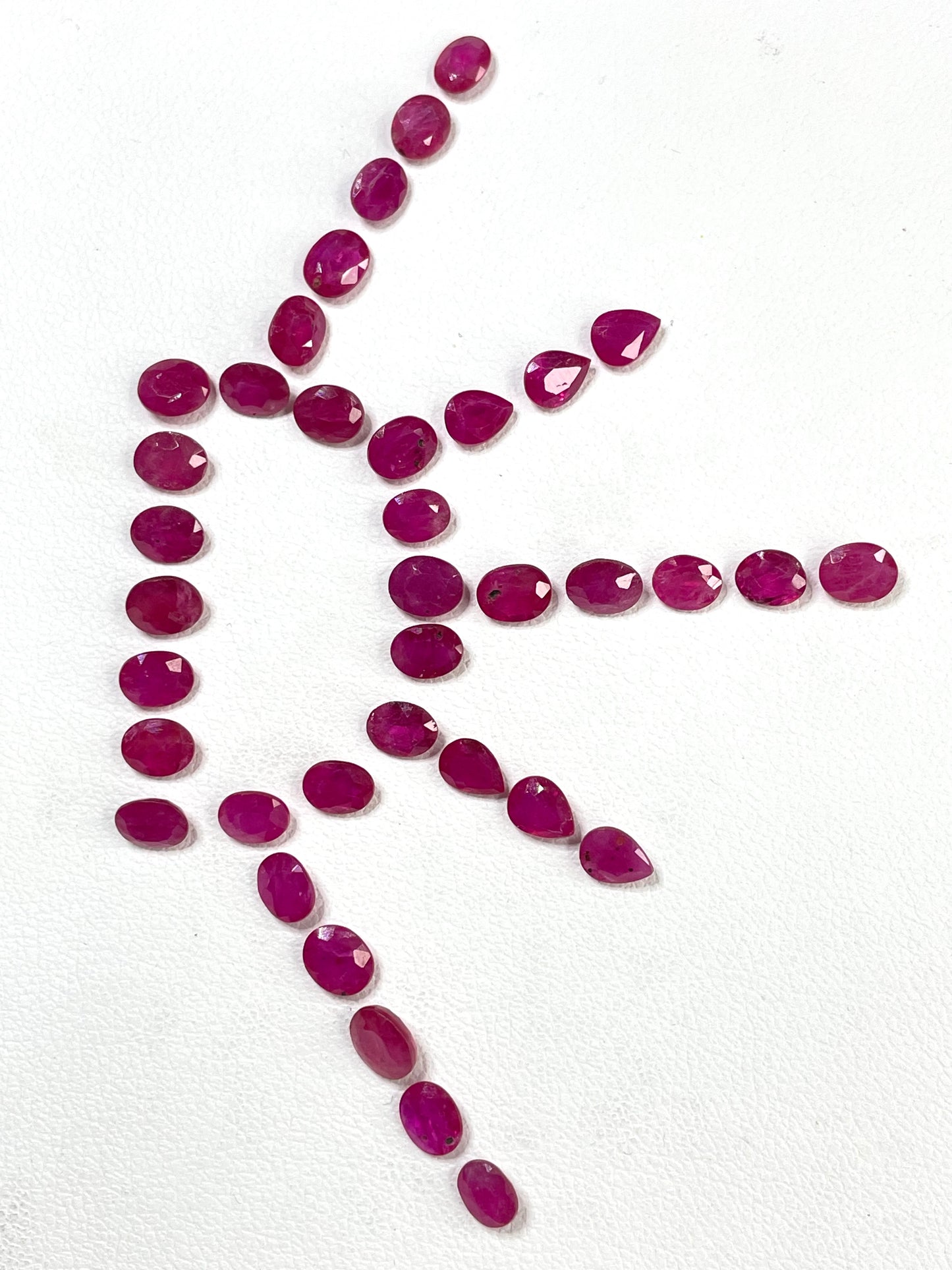 Fine Quality Natural Ruby Mozambique Heated 5x4mm Oval Pear Cut Reddish Pink Color Loose Gemstone for Jewelry Making at Best Price