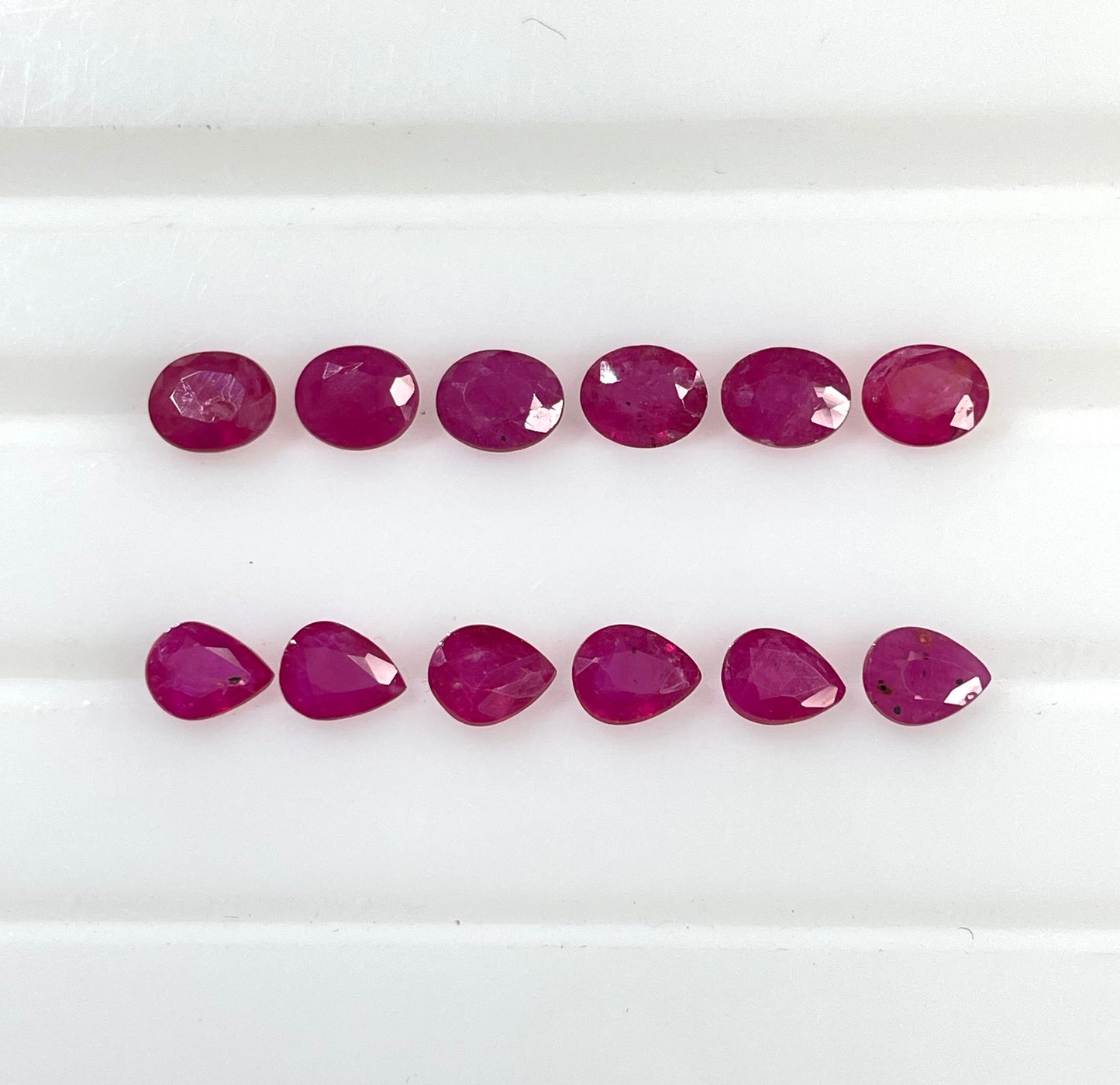 Fine Quality Natural Ruby Mozambique Heated 5x4mm Oval Pear Cut Reddish Pink Color Loose Gemstone for Jewelry Making at Best Price