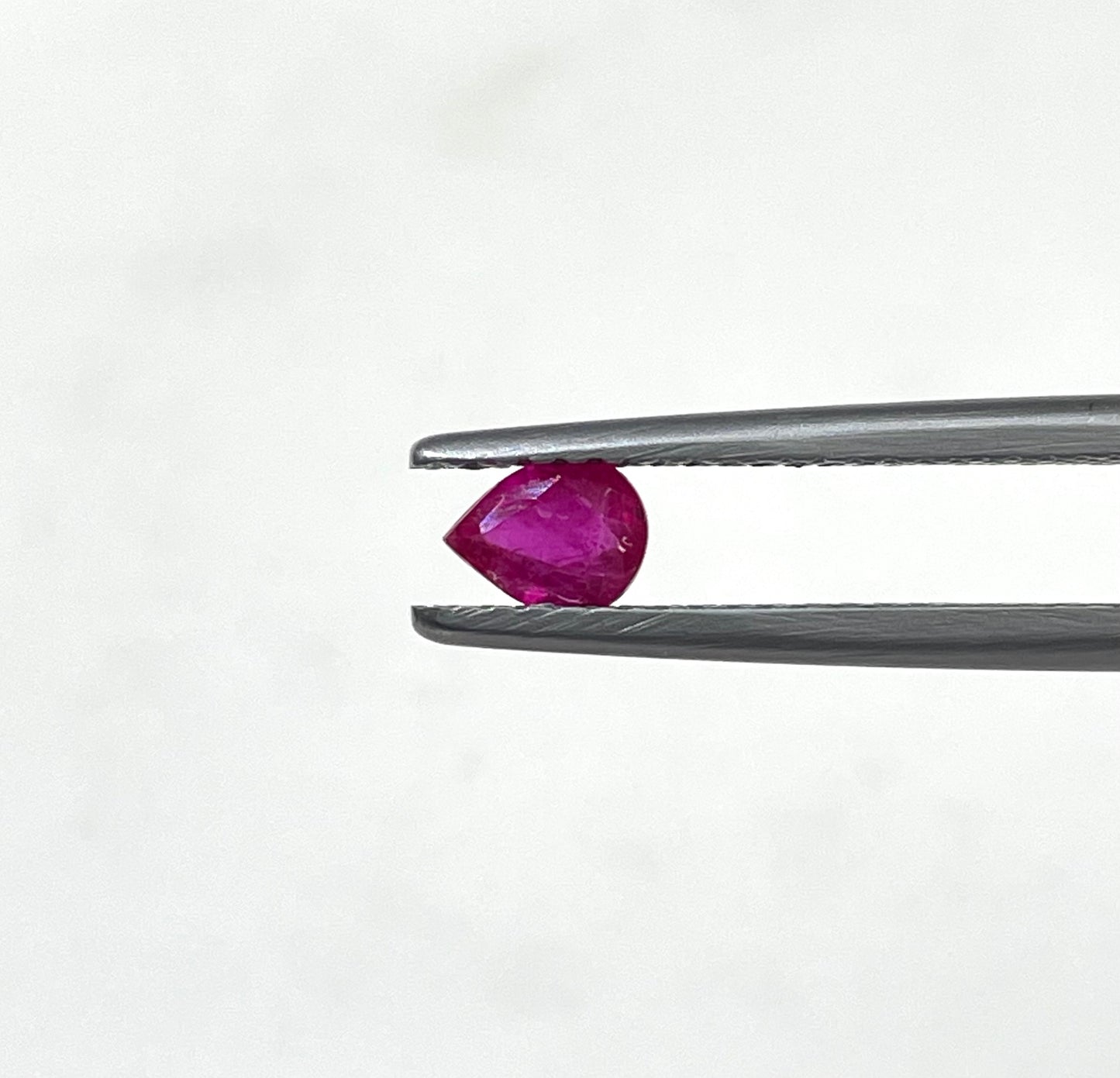 Fine Quality Natural Ruby Mozambique Heated 5x4mm Oval Pear Cut Reddish Pink Color Loose Gemstone for Jewelry Making at Best Price
