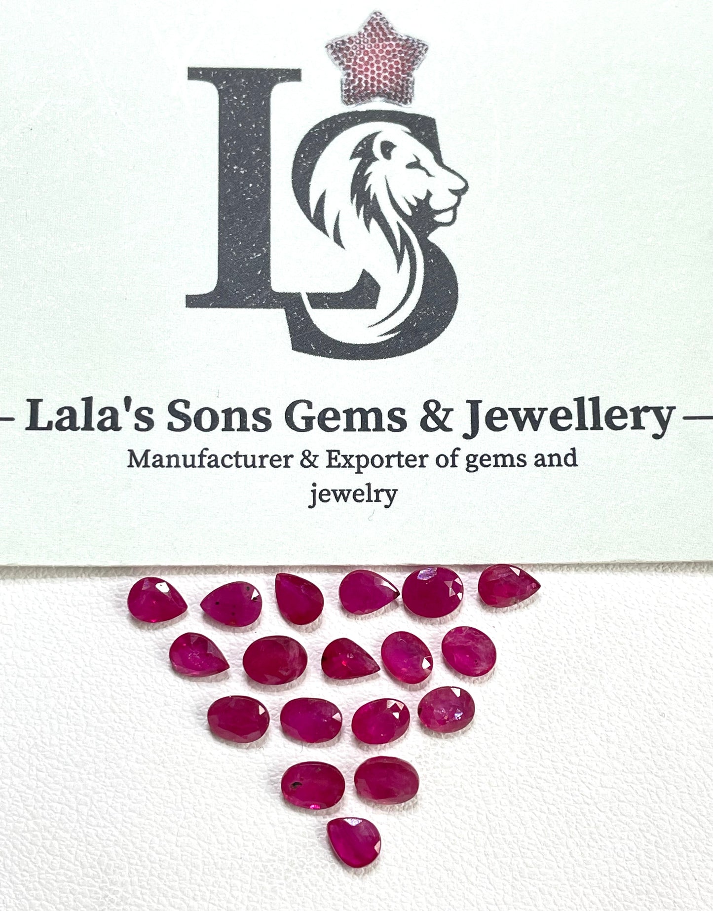 Fine Quality Natural Ruby Mozambique Heated 5x4mm Oval Pear Cut Reddish Pink Color Loose Gemstone for Jewelry Making at Best Price