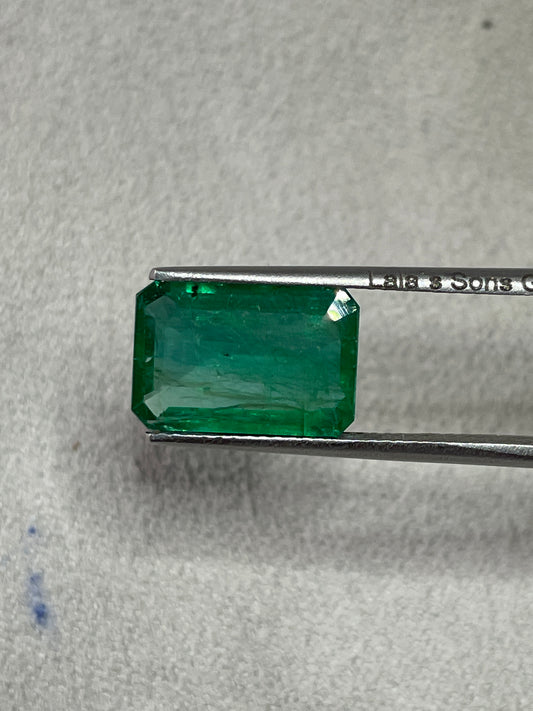1 Pcs Natural Zambian Emerald Octagon Shape 3.95 Carat Vivid Green Ring Size Faceted Cut Gemstone, Fine Quality May Birthstone for Astrology
