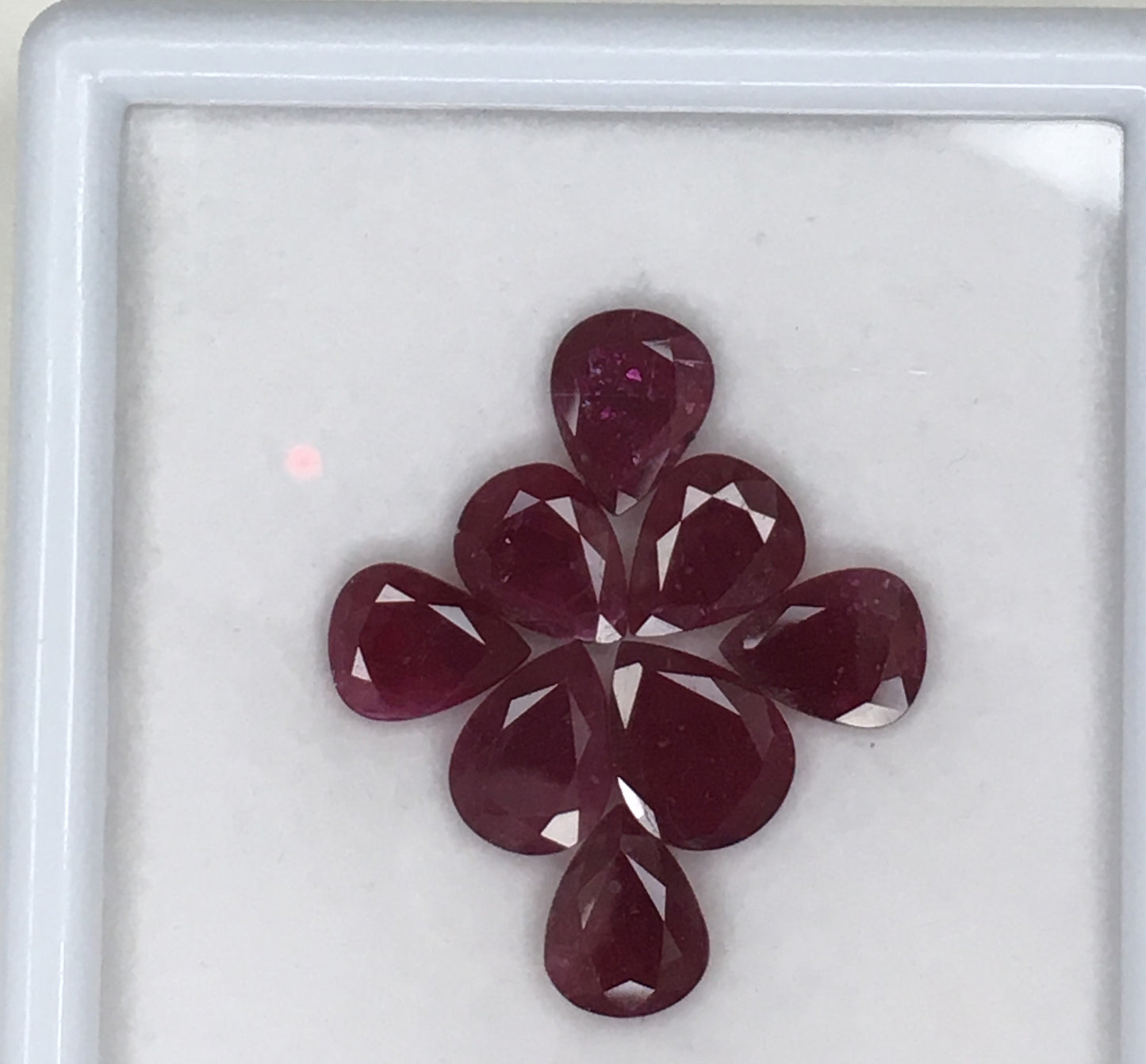 Natural Fine Quality African Ruby 8x10mm Pear Cut Loose Gemstone Blood Red July Birthstone for Jewelry Making