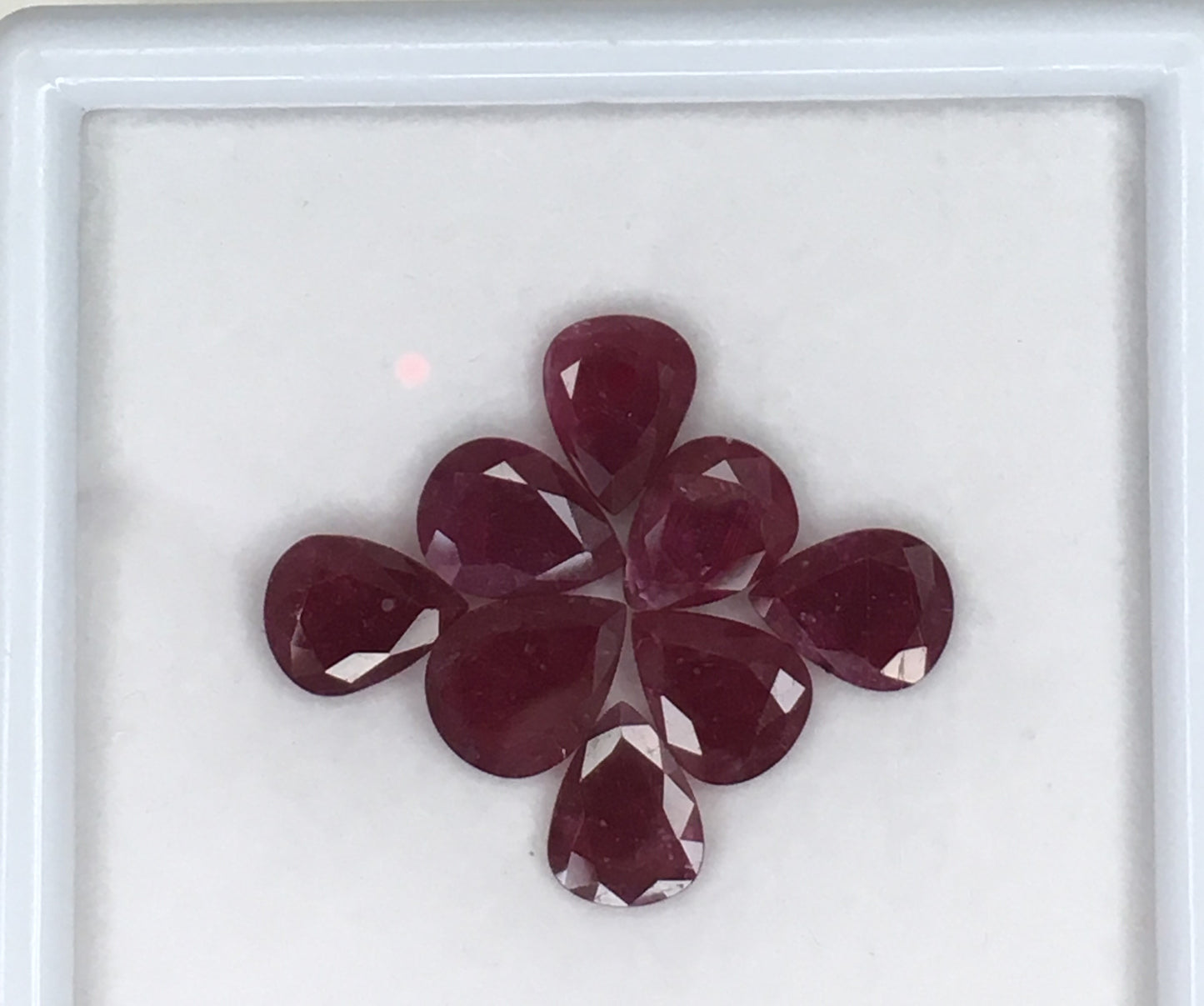 Natural Fine Quality African Ruby 8x10mm Pear Cut Loose Gemstone Blood Red July Birthstone for Jewelry Making
