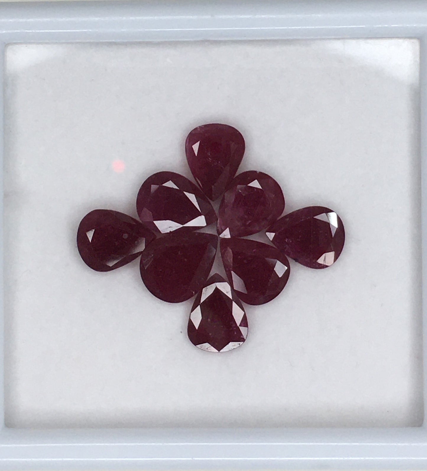 Natural Fine Quality African Ruby 8x10mm Pear Cut Loose Gemstone Blood Red July Birthstone for Jewelry Making
