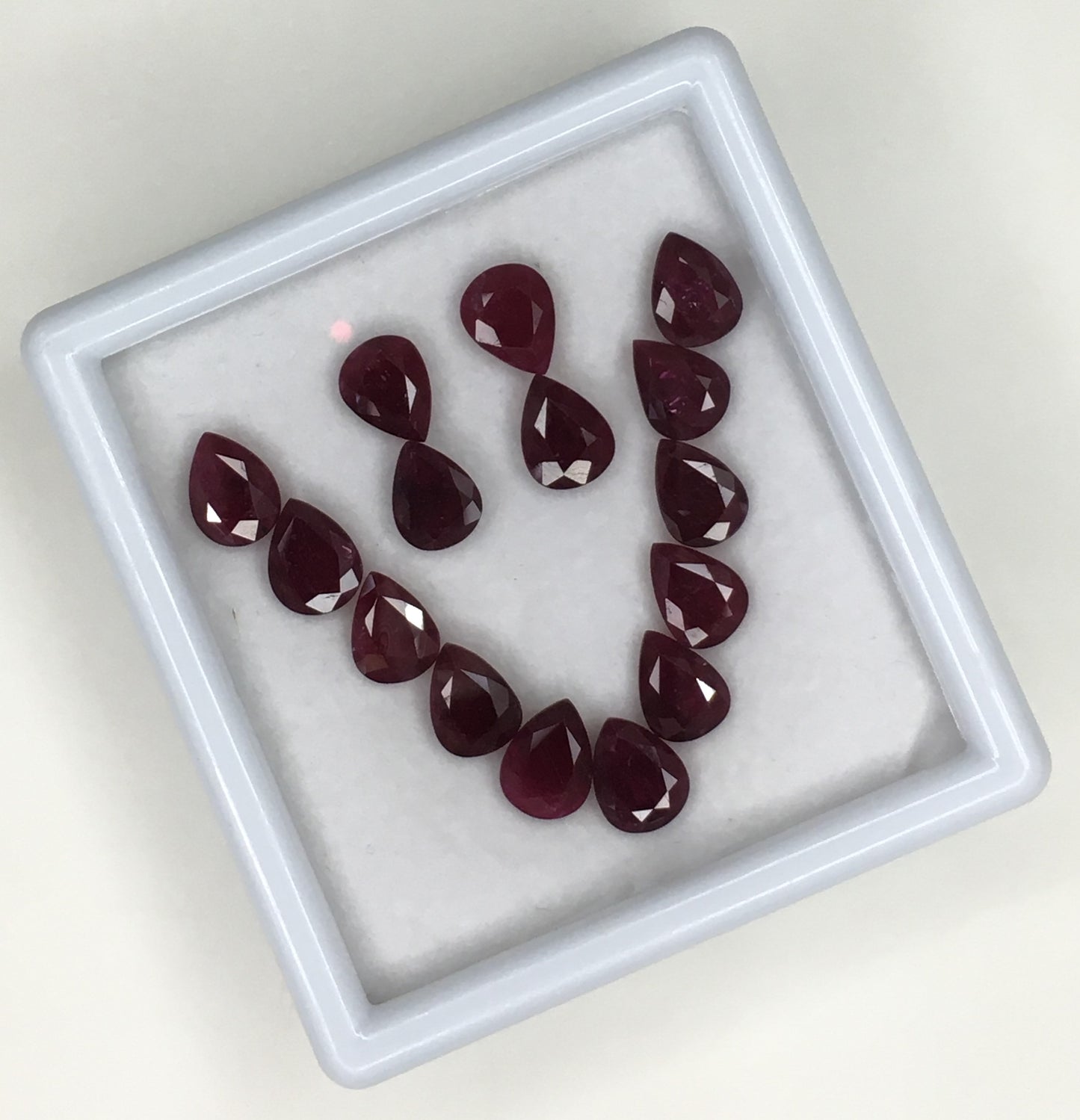 100% Natural Ruby African Cut 7x9 mm Pear Shape Calibrated Blood Red Dark Color Loose Gemstone for Making Bracelet, Necklace