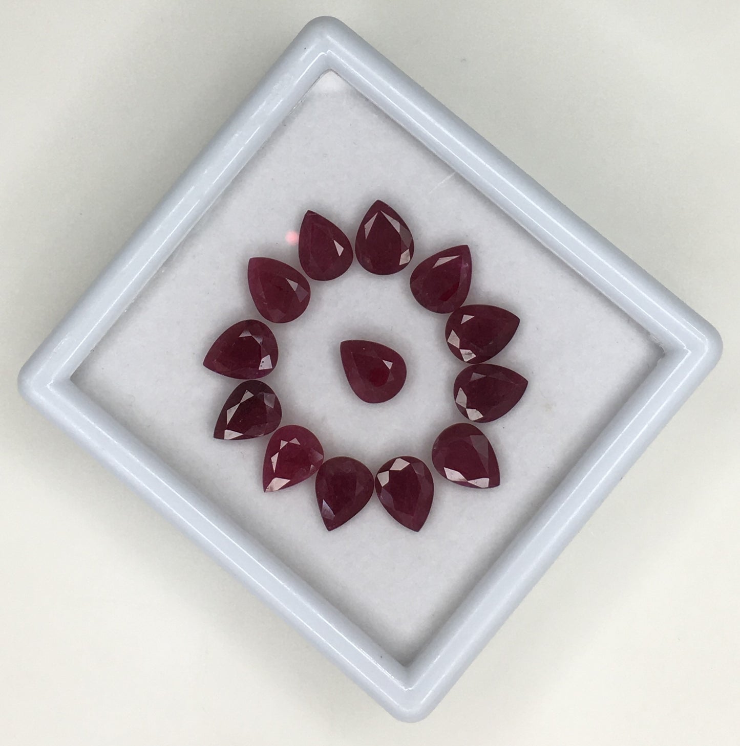 6x8mm Fine Quality 100% Natural Ruby African Pear Cut Blood Red Color Loose Gemstone for Jewelry Making at Best Price