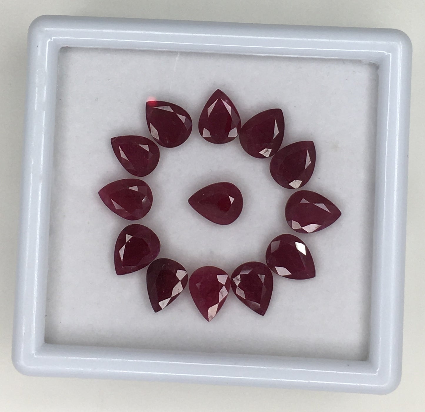 6x8mm Fine Quality 100% Natural Ruby African Pear Cut Blood Red Color Loose Gemstone for Jewelry Making at Best Price