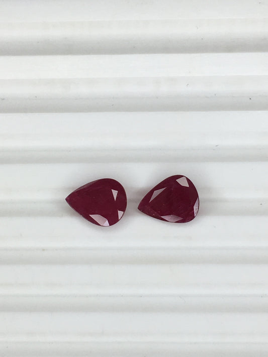 Fine Quality Natural Ruby African Pear Shape 6x8mm Gemstone Blood Red Color Loose Stone for Jewelry Making