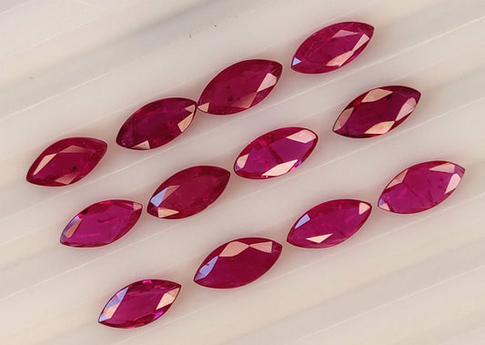 Mozambique Ruby Marquise Cut 4x8mm Precious Loose Gemstone, Faceted Stone for All Types of Jewelry