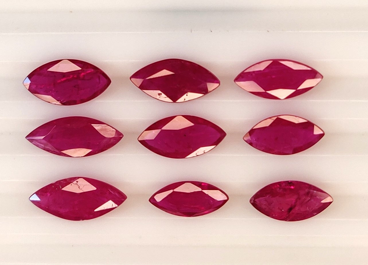 100% Natural Ruby Mozambique Marquise Cut 4x8mm July Birthstone Loose Gemstones for Jewelry Making at Best Price