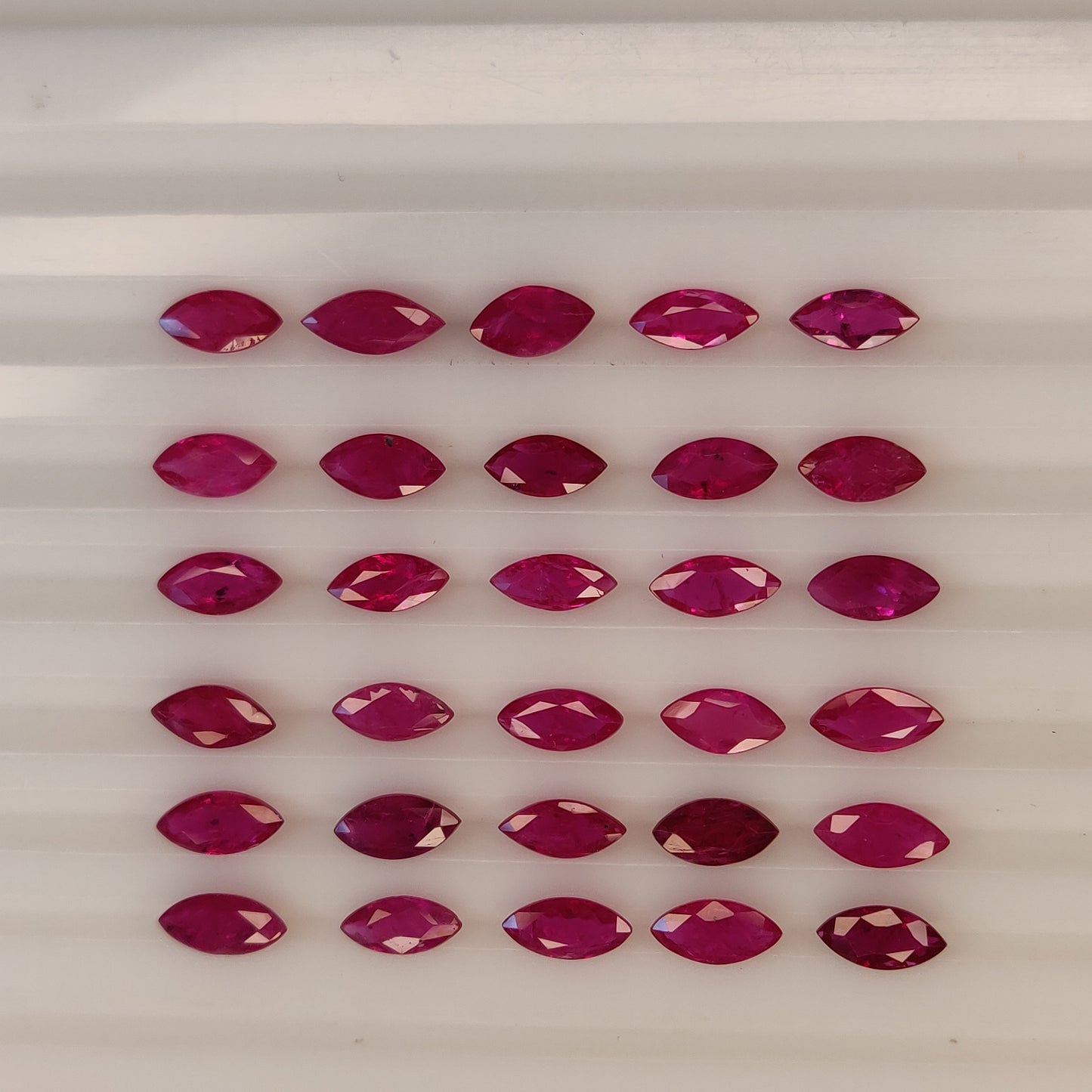 3x6MM Fine Quality Natural Ruby Mozambique 19.05 Carats Marquise Cut Loose Gemstones for Jewelry Making at Best Price
