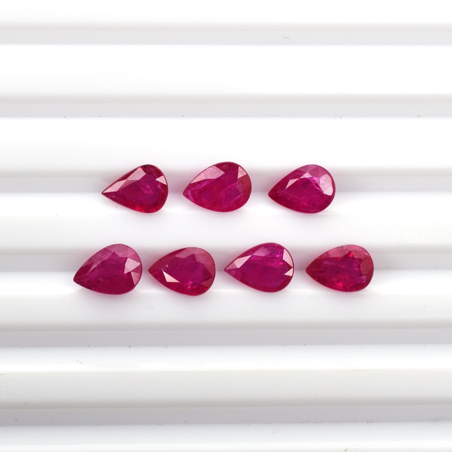 Ruby Mozambique Heat 0.71 Carat Pear Shape 5x7mm Fine Quality Ruby Loose Gemstone for Making Ring Pendant Jewelry