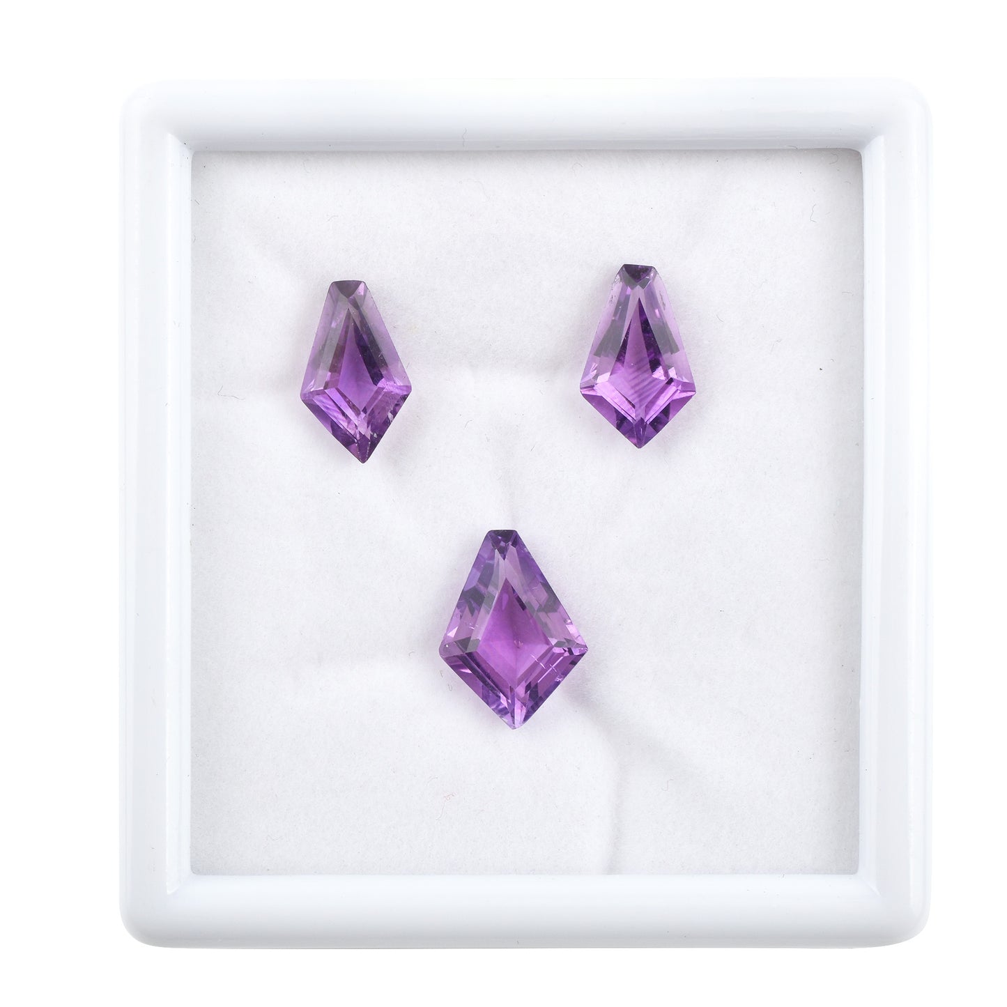 100% Natural Fine Quality Amethyst Gemstone 9.55cts. Fancy Shape Purple 3-Pcs Set Loose Gemstones for Jewelry Making at the Cheapest Price