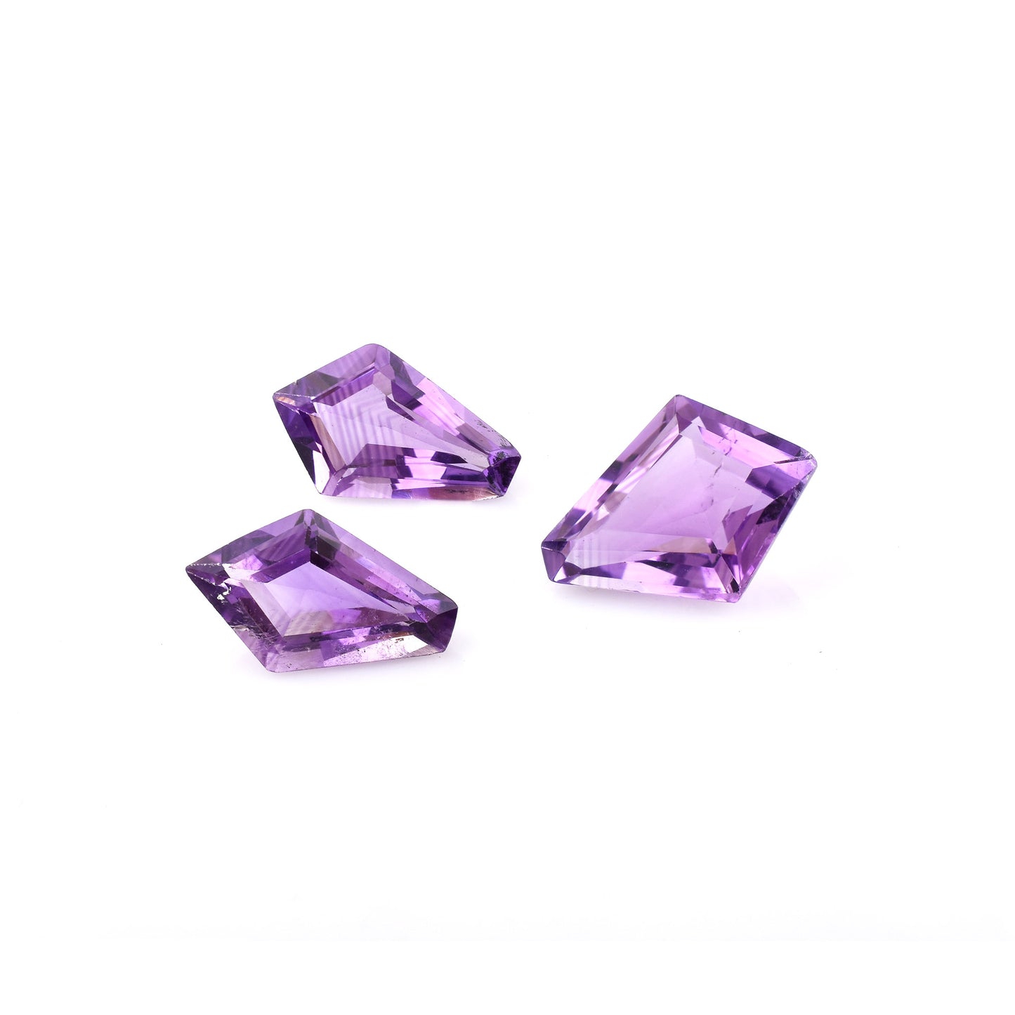 100% Natural Fine Quality Amethyst Gemstone 9.55cts. Fancy Shape Purple 3-Pcs Set Loose Gemstones for Jewelry Making at the Cheapest Price