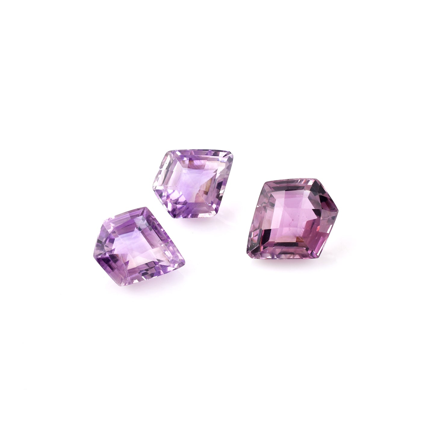 Fine Quality 100% Natural Amethyst Gemstone 3-Pcs Set Fancy Shape 16.10cts. Purple Loose Gemstones for Jewelry Making at the Lowest Price