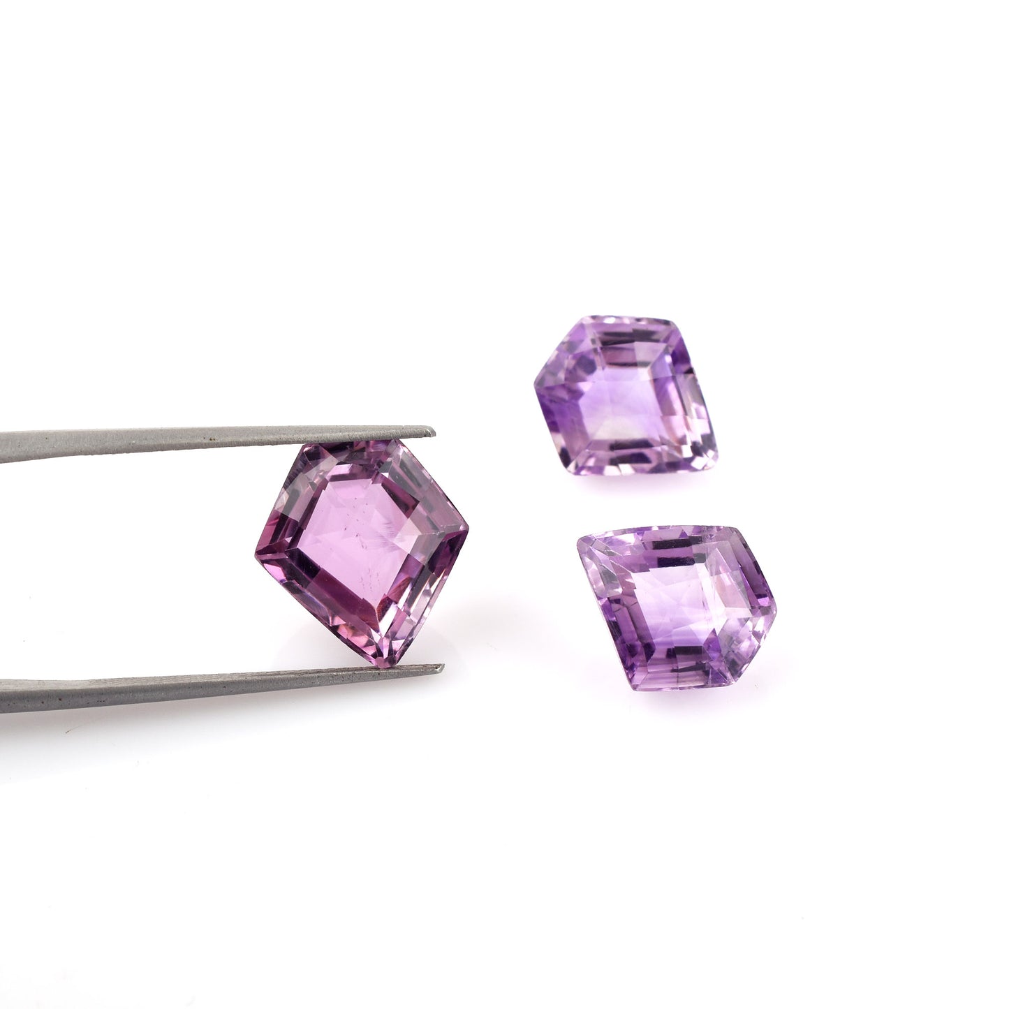 Fine Quality 100% Natural Amethyst Gemstone 3-Pcs Set Fancy Shape 16.10cts. Purple Loose Gemstones for Jewelry Making at the Lowest Price