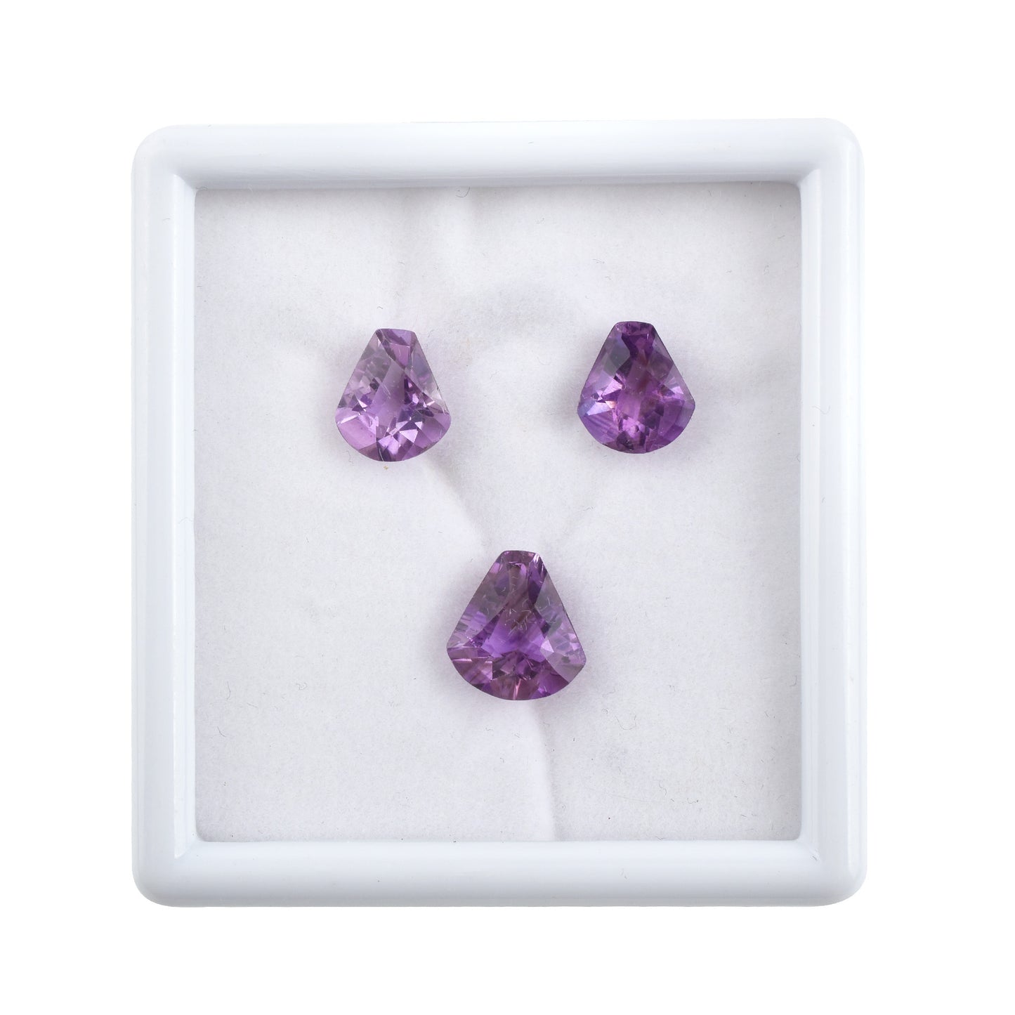 100% Natural Fine Quality Amethyst Gemstone Fancy Shape 10.85cts. Purple 3-Pcs Set Loose Gemstone for Jewelry Making at the Lowest Price