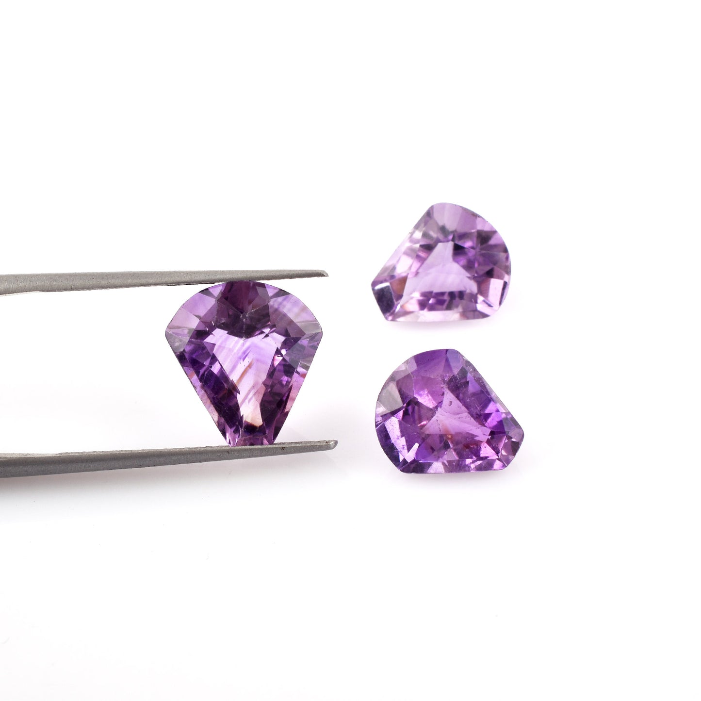 100% Natural Fine Quality Amethyst Gemstone Fancy Shape 10.85cts. Purple 3-Pcs Set Loose Gemstone for Jewelry Making at the Lowest Price