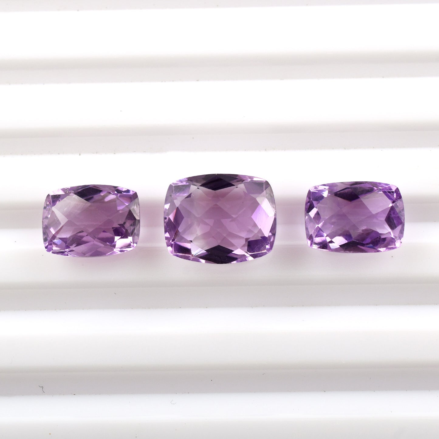 Fine Quality 100% Natural Amethyst Gemstone 10.50cts. Fancy Shape Purple 3-Pcs Set Loose Gemstone for Jewelry Making at the Cheapest Price