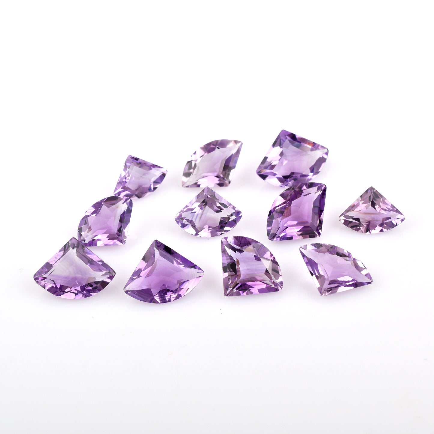 100% Natural Fine Quality Amethyst Gemstone 27.10cts. Fancy Shape 11-Pcs Set Purple Loose Gemstone for Jewelry Making at the Cheapest Price