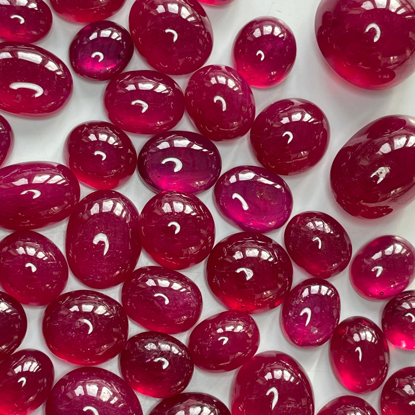 Top Most Quality Ruby Calibration Size 6x8 mm Oval Shape Red Color Cabochon Loose Gemstones at the Best Price