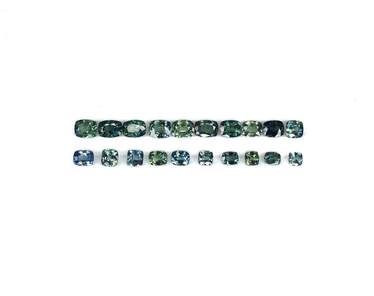 Faceted Cut Natural Blue Sapphire Heat Gemstone Cushion Shape Mixed Sizes September Birthstone for Jewellery Making